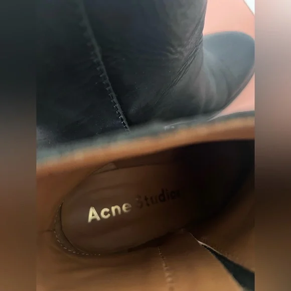 Acne Studios Pistol Black Leather Boots Size 37, worn 1x - Picture 5 of 7